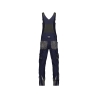 Cotte à bretelles stretch multipoches avec genouillères Cordura Bleu nuit/gris anthracite – Dassy Voltic