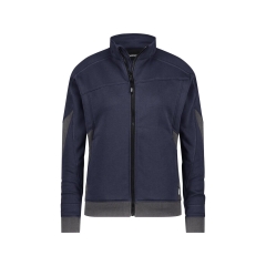 Sweat-shirt de travail femme coupe cintrée coudes Cordura Marine/gris – Dassy Velox Next Women