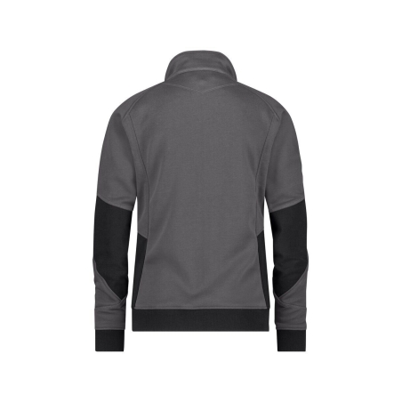 Sweat-shirt de travail femme coupe cintrée coudes Cordura Gris/noir – Dassy Velox Next Women