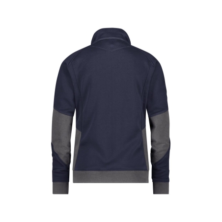 Sweat-shirt de travail femme coupe cintrée coudes Cordura Marine/gris – Dassy Velox Next Women