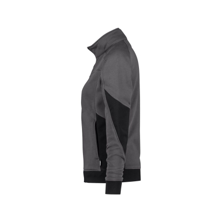 Sweat-shirt de travail femme coupe cintrée coudes Cordura Gris/noir – Dassy Velox Next Women