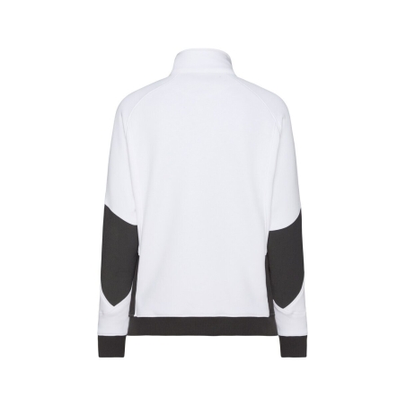 Sweat-shirt de travail femme coupe cintrée coudes Cordura Blanc/gris – Dassy Velox Next Women