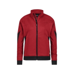Sweat-shirt de travail femme coupe cintrée coudes Cordura Rouge/noir – Dassy Velox Next Women