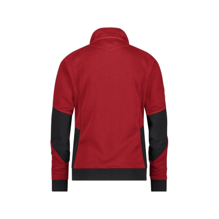 Sweat-shirt de travail femme coupe cintrée coudes Cordura Rouge/noir – Dassy Velox Next Women