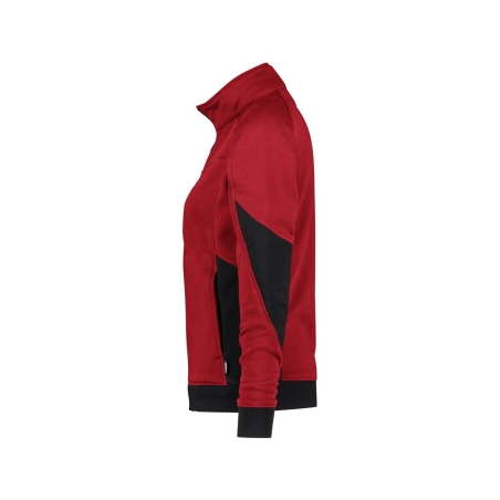 Sweat-shirt de travail femme coupe cintrée coudes Cordura Rouge/noir – Dassy Velox Next Women