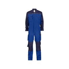 Combinaison de travail bicolore multipoches 245 g/m² Bleu roi/marine – Dassy Cannes