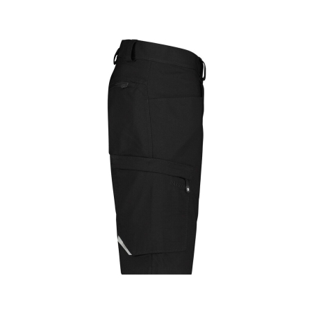 Bermuda de travail stretch multipoches coton recyclé Noir – Dassy Zion