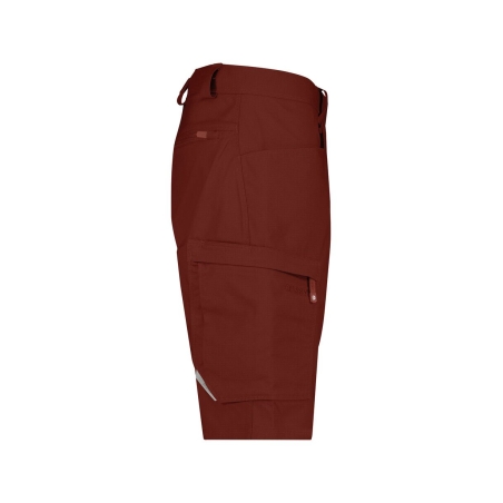 Bermuda de travail stretch multipoches coton recyclé Rouge brique – Dassy Zion