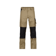 Pantalon de travail bicolore multipoches genoux Cordura Beige/noir coupe longue – Dassy Boston