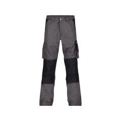 Pantalon de travail bicolore poches genoux Cordura 300 g/m² Gris ciment/noir coupe longue – Dassy Boston