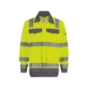Veste haute visibilité classe 3 polycoton multipoches Jaune fluo/gris ciment – Dassy Dusseldorf