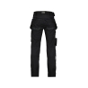 Pantalon de travail stretch multipoches entrejambe long Noir coupe courte – Dassy Flux