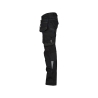 Pantalon de travail stretch multipoches entrejambe long Noir coupe courte – Dassy Flux