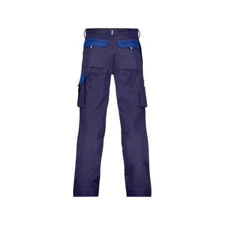 Pantalon de travail bicolore poches genoux Cordura 300 g/m² Marine/bleu roi coupe longue – Dassy Boston