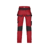 Pantalon de travail stretch multipoches entrejambe long Rouge/noir coupe courte – Dassy Flux