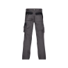 Pantalon de travail bicolore poches genoux Cordura 300 g/m² Gris ciment/noir coupe courte – Dassy Boston