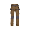 Pantalon de travail stretch multipoches entrejambe long Camel/gris anthracite – Dassy Flux