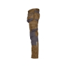 Pantalon de travail stretch multipoches entrejambe long Camel/gris anthracite – Dassy Flux