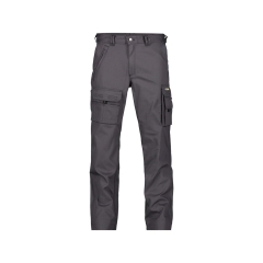 Pantalon de travail canvas multipoches coupe droite 340 g/m² Gris ciment coupe longue – Dassy Kingston