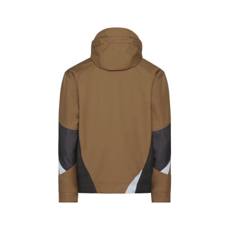 Veste softshell triple couche stretch renforcée Cordura Camel/gris – Dassy Gravity Next