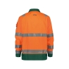 Veste haute visibilité classe 3 polyester coton multipoches Orange fluo/vert – Dassy Dusseldorf