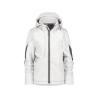 Veste softshell femme triple couche stretch avec capuche amovible Blanc/gris anthracite – Dassy Gravity Women