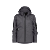 Veste softshell femme triple couche stretch avec capuche amovible Gris anthracite/noir – Dassy Gravity Women