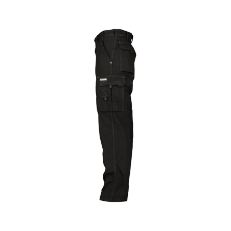 Pantalon de travail canvas multipoches coupe droite 340 g/m² Noir coupe courte – Dassy Kingston