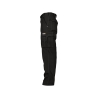 Pantalon de travail canvas multipoches coupe droite 340 g/m² Noir coupe courte – Dassy Kingston