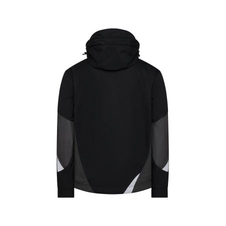 Veste softshell triple couche stretch renforcée Cordura Noir/gris – Dassy Gravity Next
