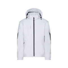 Veste softshell triple couche stretch renforcée Cordura Blanc/gris – Dassy Gravity Next