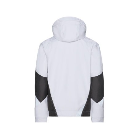 Veste softshell triple couche stretch renforcée Cordura Blanc/gris – Dassy Gravity Next