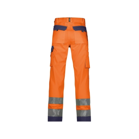 Pantalon de travail haute visibilité multipoches Cordura Orange fluo/marine – Dassy Buffalo