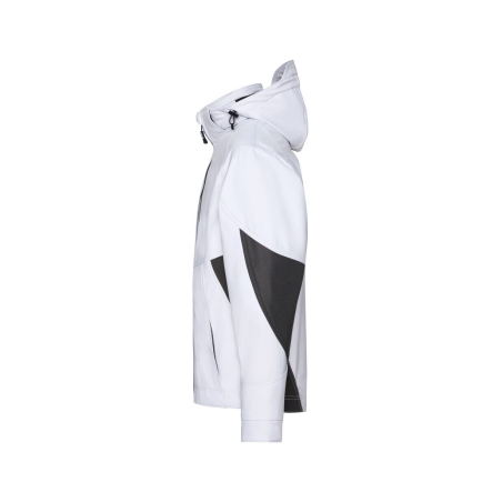 Veste softshell triple couche stretch renforcée Cordura Blanc/gris – Dassy Gravity Next