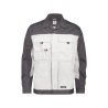 Veste de travail bicolore polyester-coton bandes réfléchissantes Blanc/gris ciment – Dassy Lugano