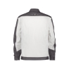 Veste de travail bicolore polyester-coton bandes réfléchissantes Blanc/gris ciment – Dassy Lugano
