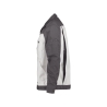 Veste de travail bicolore polyester-coton bandes réfléchissantes Blanc/gris ciment – Dassy Lugano
