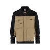 Veste de travail bicolore polyester-coton bandes réfléchissantes Beige/noir – Dassy Lugano