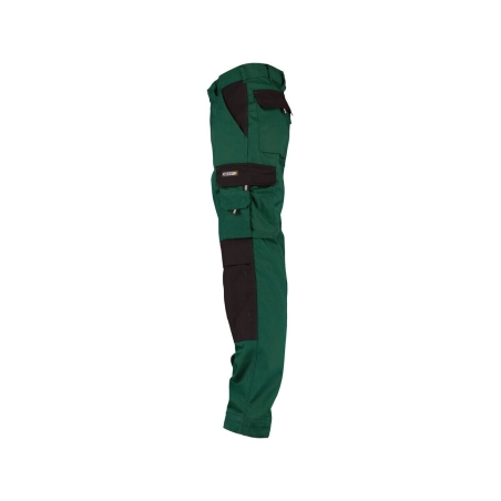 Pantalon de travail bicolore poches genoux Cordura 300 g/m² Vert/noir coupe courte – Dassy Boston