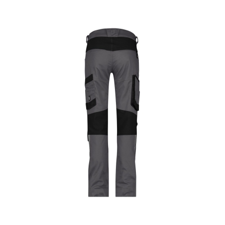 Pantalon de travail stretch 4 voies multipoches pour femme Gris/noir – Dassy Helix Next Women