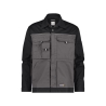 Veste de travail bicolore polyester-coton bandes réfléchissantes Gris ciment/noir – Dassy Lugano
