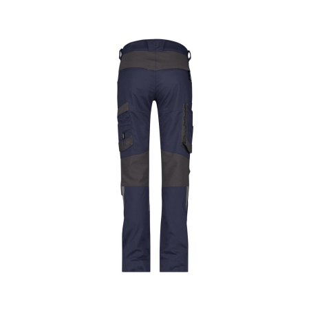 Pantalon de travail stretch 4 voies multipoches pour femme Marine/gris – Dassy Helix Next Women