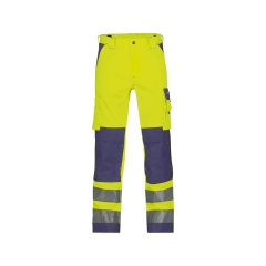 Pantalon de travail haute visibilité multipoches 245 g/m² Jaune fluo/marine – Dassy Buffalo