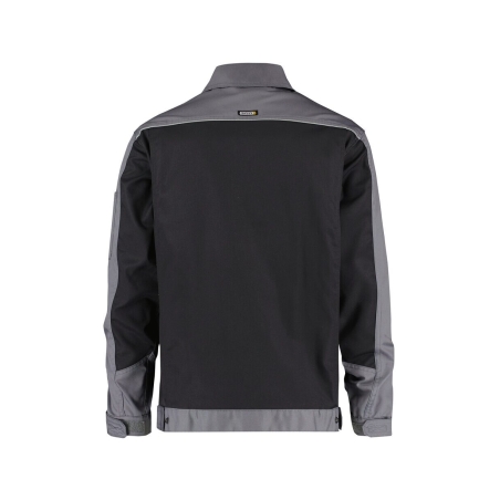 Veste de travail bicolore polyester-coton bandes réfléchissantes Noir/gris ciment – Dassy Lugano