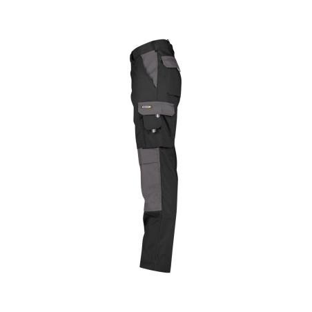 Pantalon de travail bicolore poches genoux Cordura 300 g/m² Noir/gris ciment – Dassy Boston