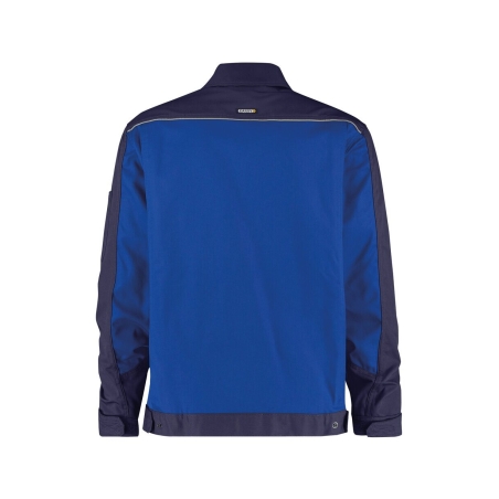 Veste de travail bicolore polyester-coton bandes réfléchissantes Bleu roi/marine – Dassy Lugano
