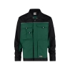 Veste de travail bicolore polyester-coton bandes réfléchissantes Vert/noir – Dassy Lugano