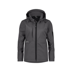 Veste softshell femme stretch triple couche renforcée Gris/noir – Dassy Gravity Next Women