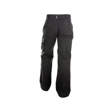 Pantalon de travail canvas multipoches renforts Cordura Noir coupe courte – Dassy Jackson