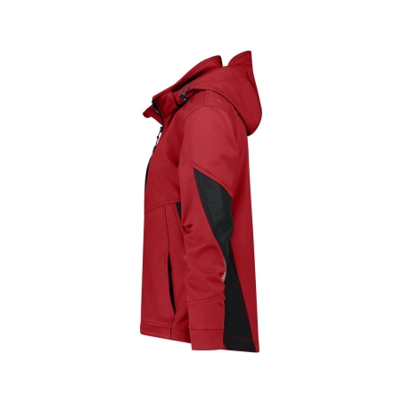 Veste softshell femme stretch triple couche renforcée Rouge/noir – Dassy Gravity Next Women